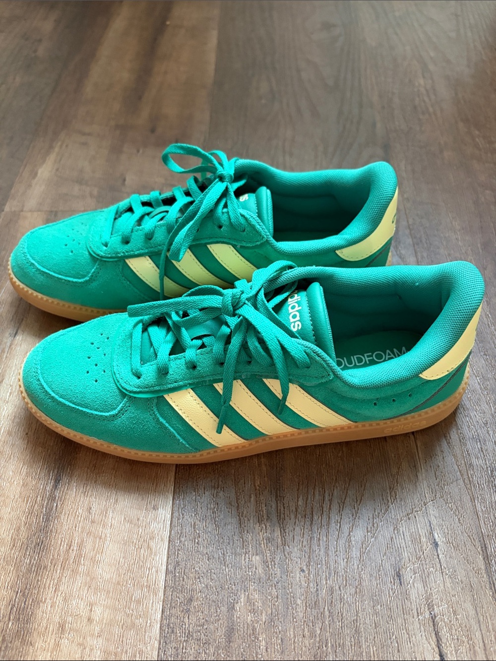 Adidas Breaknet Sleek Women's Shoes Green/Yellow - Picture 2 of 6
